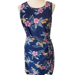 Two Palms Floral Faux Wrap Dress